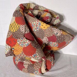 Vintage 70s Boho Brown Orange Yellow Floral Sleeping Bag